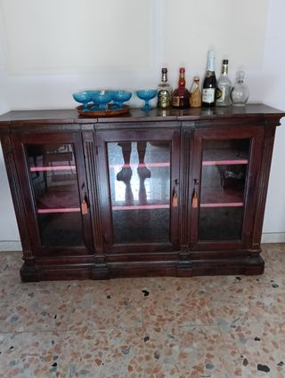 Mobile vetrina legno vintage