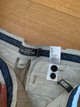 Bermuda cargo beige hombre