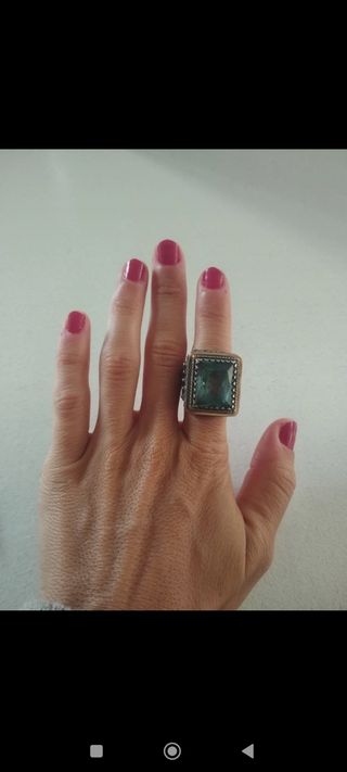 Anillo aguamarina plata