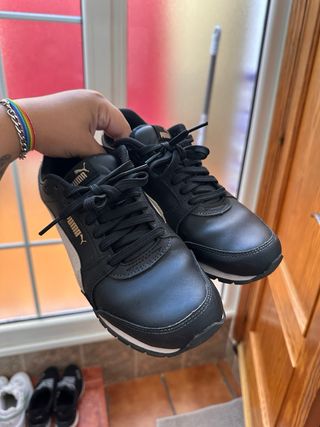 Zapatillas Puma Mujer 38 - Blancas y Negras