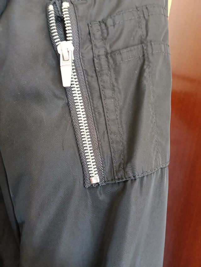 Cazadora bomber negra unisex