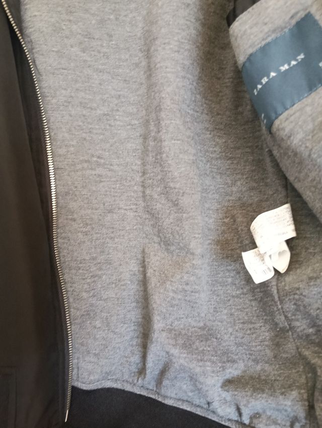 Cazadora bomber negra unisex