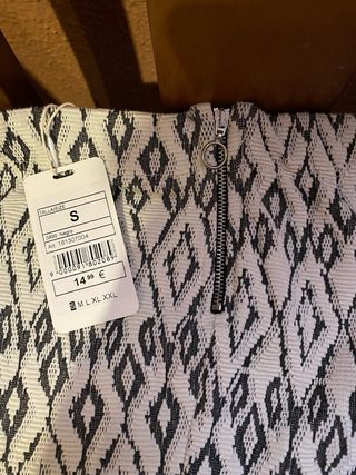 Mini falda negra y blanca - Talla S
