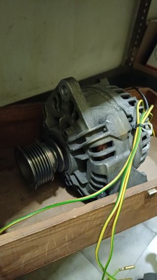 Alternador usado  convertido a Motor eléctrico