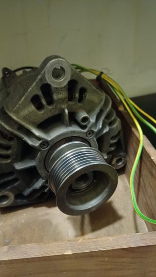 Alternador usado  convertido a Motor eléctrico