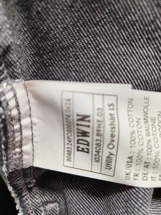 Sobrecamisa vaquera EDWIN gris