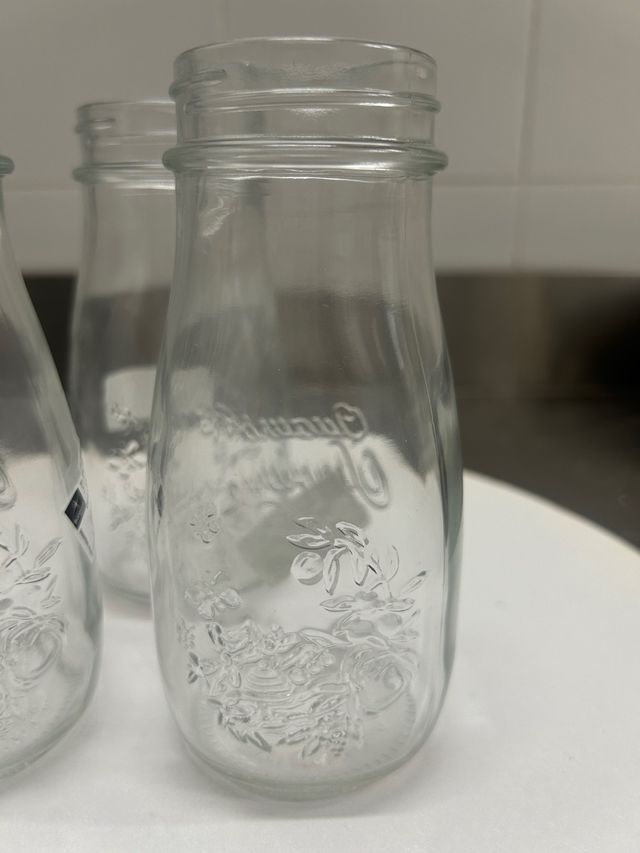 3 Vasetti Vetro Trasparente