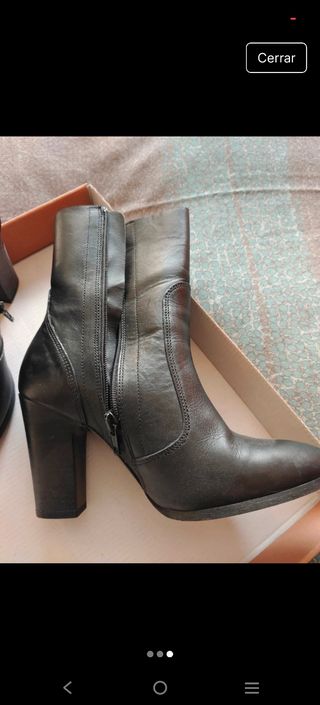Botines tacón negros