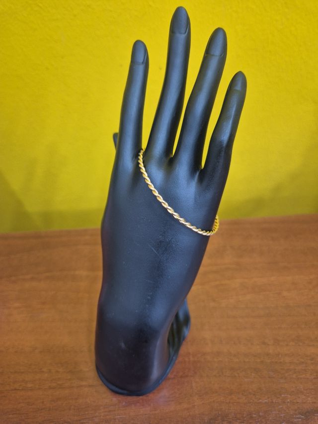 Pulsera oro 18k - Aro rizado