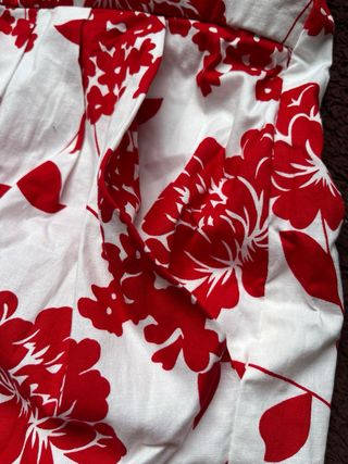 Vestido fiesta rojo y blanco