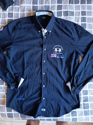Camisa La Martina real XL azul marino 