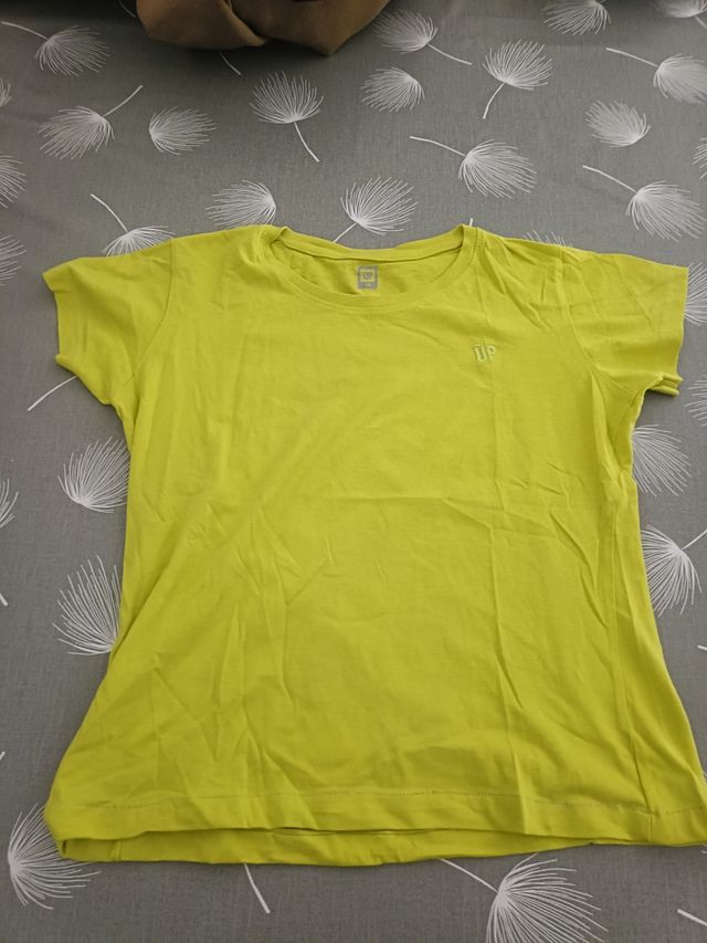 Camiseta corta verde mujer