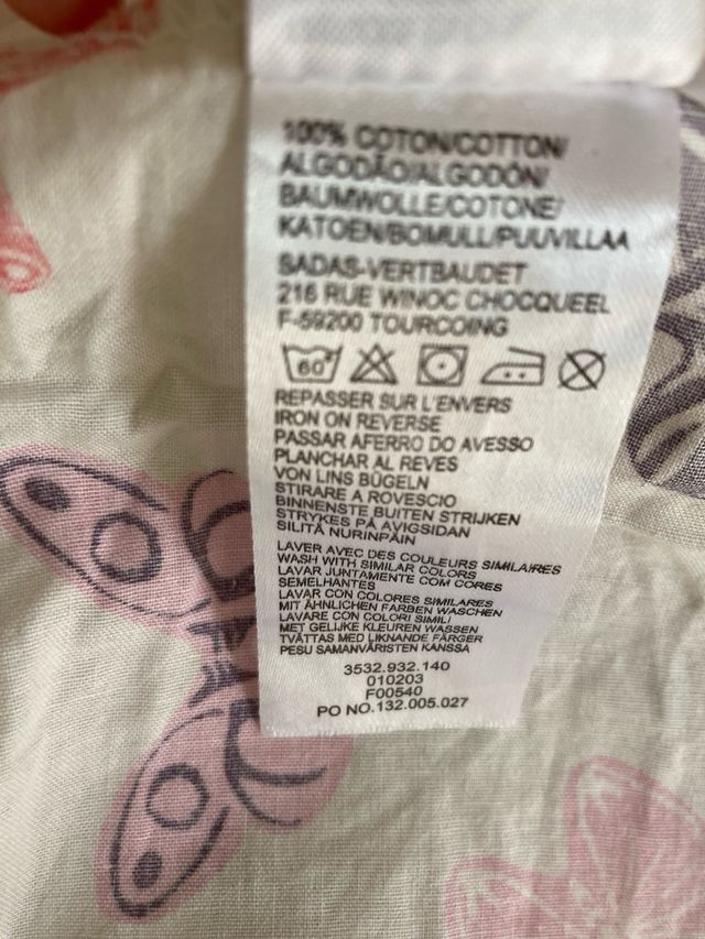 Funda nórdica cama 90 - Mariposas Reversible.