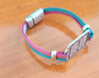Pulsera mujer piel plata - Feng shui