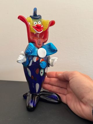 Murano originale Statuina pagliaccio vintage 70s
