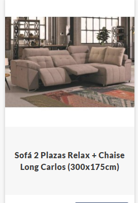 Sofá Relax Chaise Long Carlos (300x175cm)