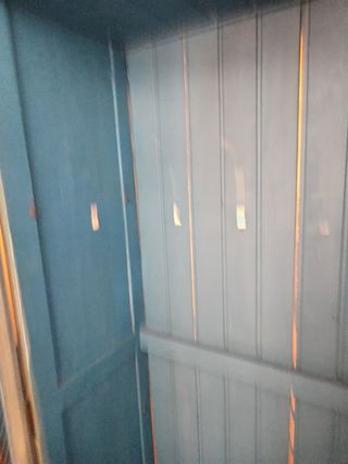 Vitrina azul vintage - Madera y metal