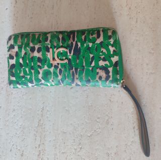 Monedero LC verde estampado