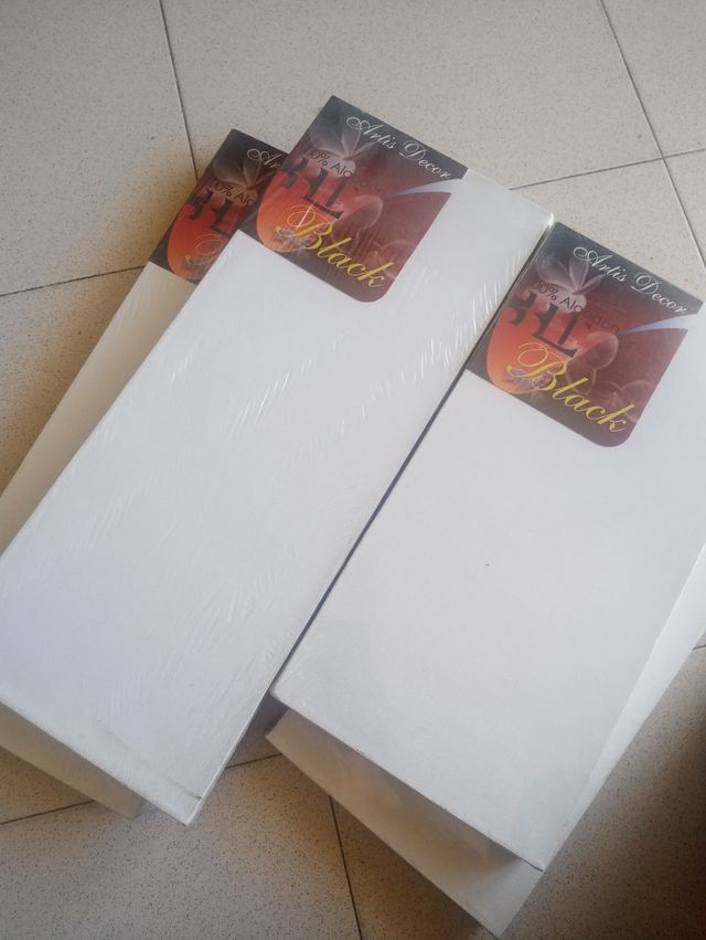 Lote 4 Lienzos algodón 50x20cm & 40x20cm