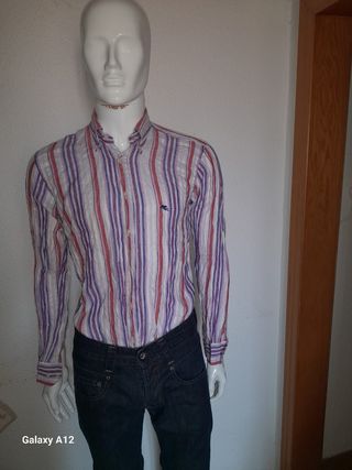 Camicia in lino a righe multicolore ETRO.
