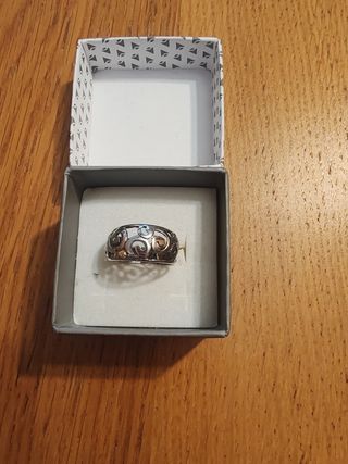 Anillo plata 925 ondas