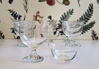 6 bicchieri da cocktail con gamberetti - Crystal