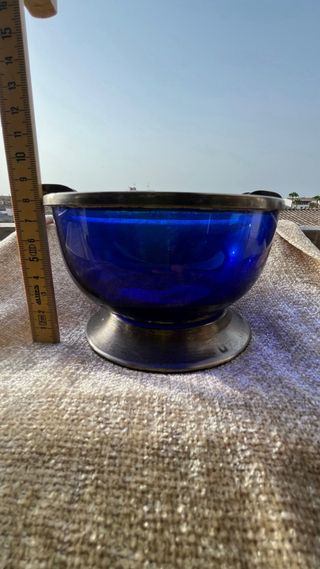 Cenicero vintage azul