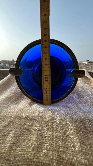Cenicero vintage azul