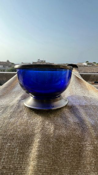 Cenicero vintage azul
