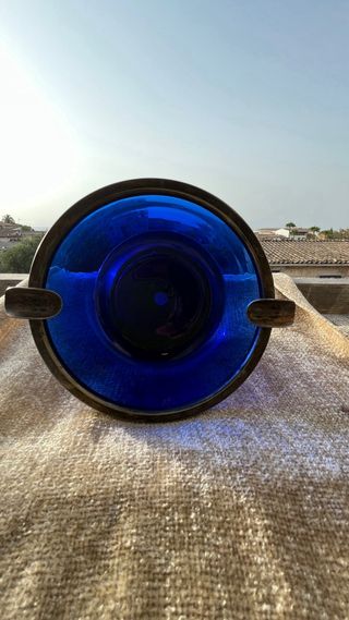 Cenicero vintage azul