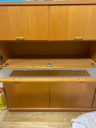 Mueble salón de El Corte Inglés madera roble