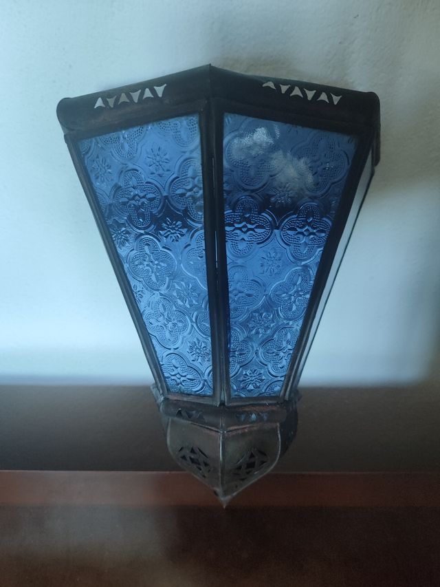 Lampada da parete vintage blu