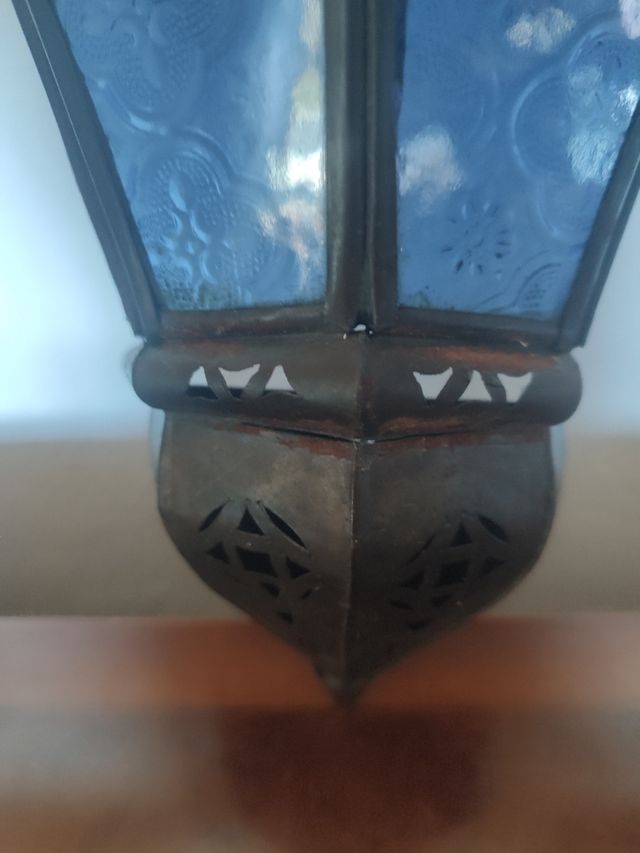 Lampada da parete vintage blu