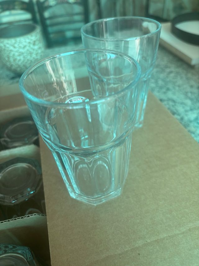 6 Vasos cristal transparentes