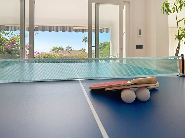 Mesa convertible billar/ping pong negra + acces.