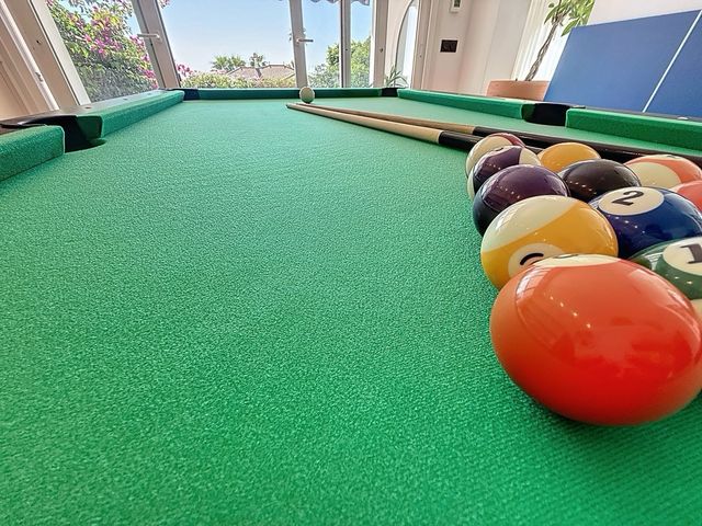 Mesa convertible billar/ping pong negra + acces.