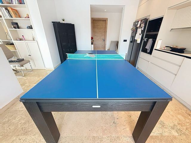 Mesa convertible billar/ping pong negra + acces.