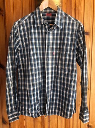 Camisa Levis cuadros azul-verde hombre