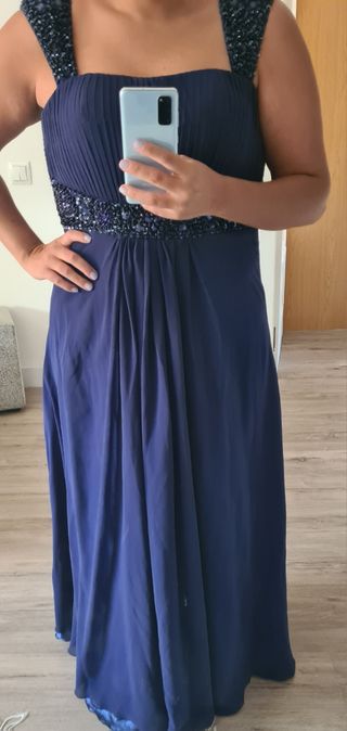 Vestido azul marino fiesta talla L