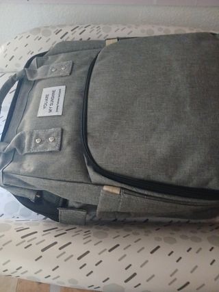 Mochila Bebe Gris - Bolso Maternal