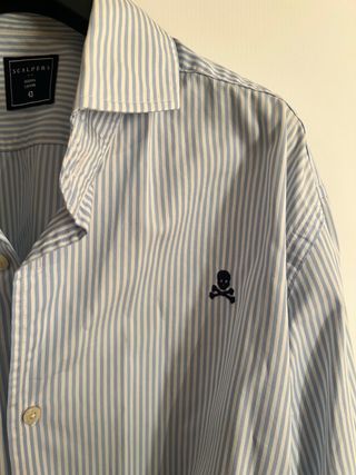 Camisa Scalpers azul y blanca - Talla 43