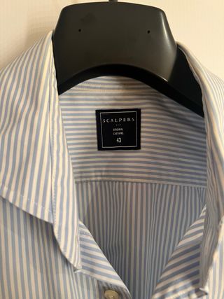 Camisa Scalpers azul y blanca - Talla 43