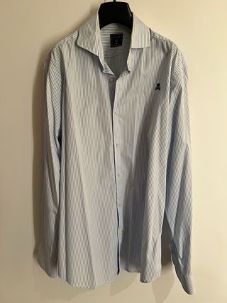 Camisa Scalpers azul y blanca - Talla 43