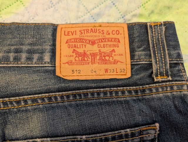 Shorts Levis 512 Bootcut blu