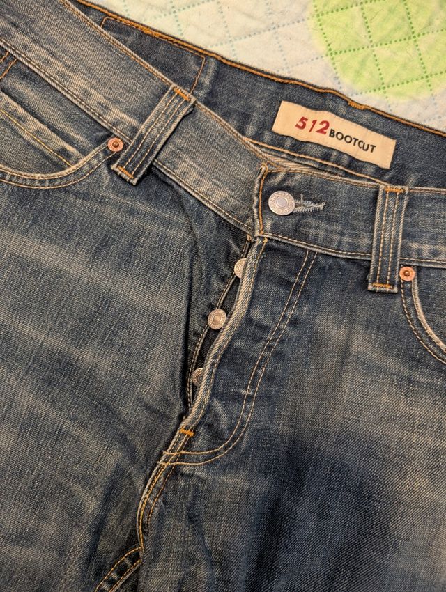 Shorts Levis 512 Bootcut blu