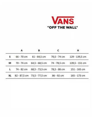 Cazadora rosa Vans niña talla equivale a 12/14años