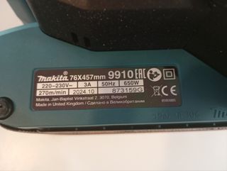 Lijadora banda Makita 9910 - Nueva