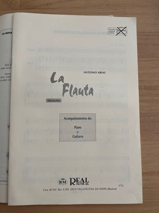 Libro Método Flauta Travesera - Arias