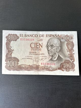 Billete 100 Pesetas España 1970