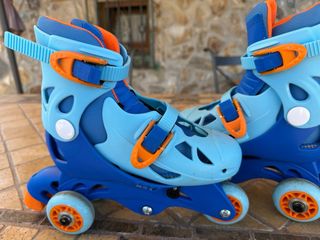 Patines infantiles - Azul y Naranja